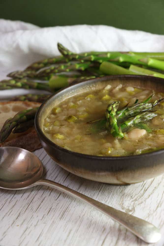 Aspargus and Leek Soup from Vegan Larder