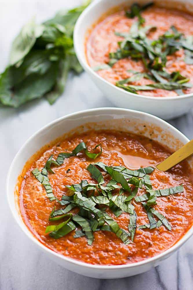 Vegan Tomato Soup Instant Pot from Nora Cooks