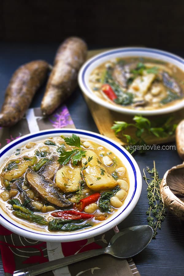 Kat-Kat Manioc - Mauritian Cassava Stew / Soup, vegan/vegetarian recipe