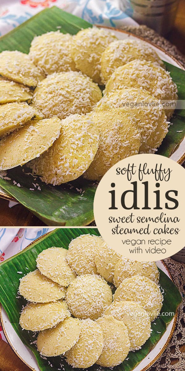Mauritian sweet idli recipe, instant idli recipe, sweet semolina steamed cakes