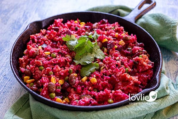 Beetroot fried rice