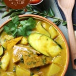 Braised tofu and vegetable curry, vegan/vegetarian Mauritian curry