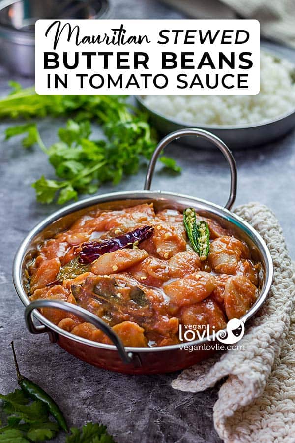 Pressure Cooker Butter Beans in Tomato Sauce