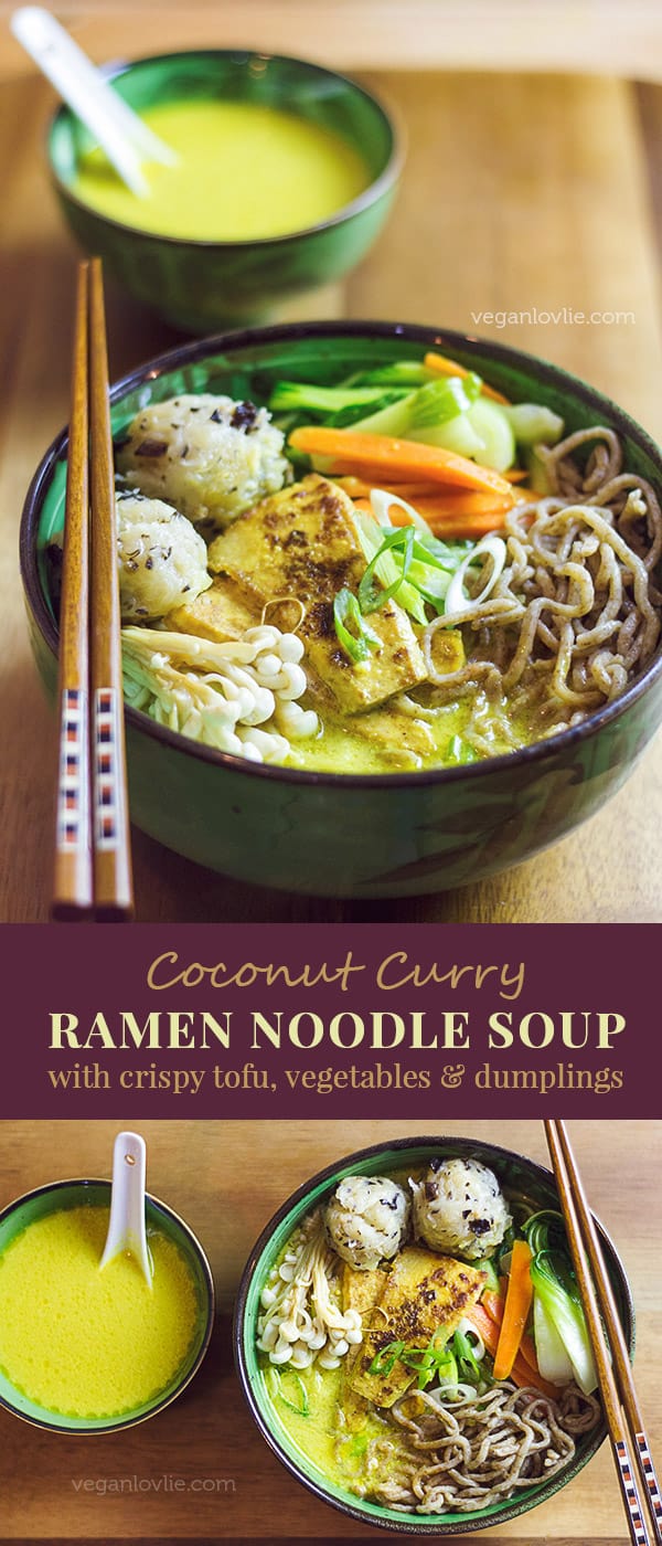 Coconut curry ramen noodle soup