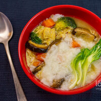 Vegetable rice congee