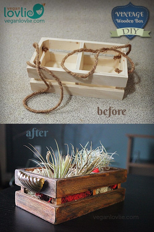How to stain wood with coffee - Coffee Wood Stain - How to make a DIY Vintage Wooden Box