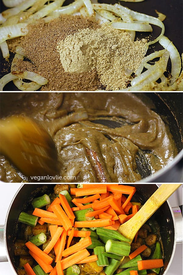 Mauritian Vegan Biryani with Okra and Soya Chunks (Textured Vegetable Protein)