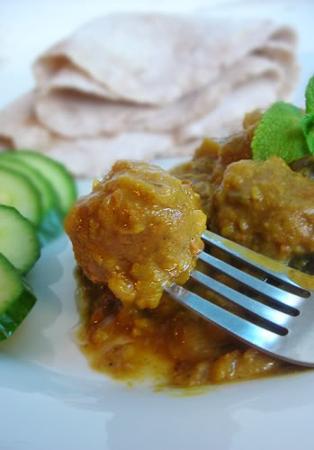 Vegan Vegetable Haleem Recipe - Curried dal soup with vegan meatless balls