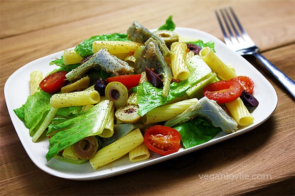 Pasta salad recipe with artichoke hearts