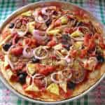 No-cheese pizza, pizza without cheese, vegan pizza