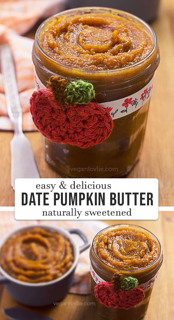 Date Pumpkin Butter - Naturally Sweetened - Sugar-Free Recipe #veganlovlie