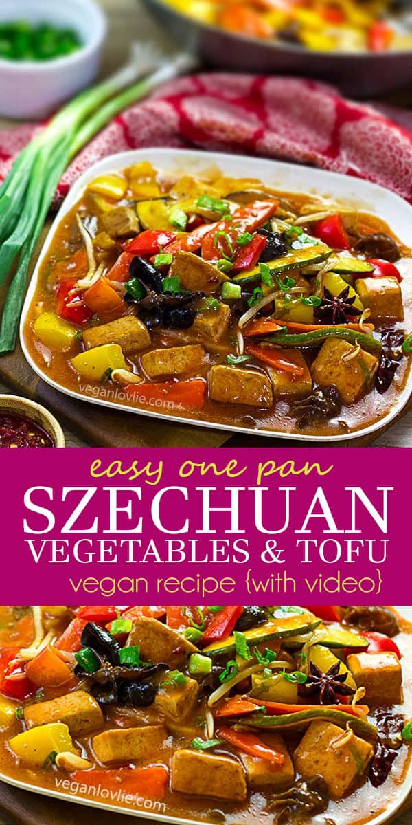 Szechuan vegetables and tofu, easy one pan recipe