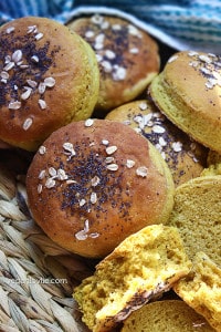 Turmeric and Coconut Burger Buns, vegan bread buns