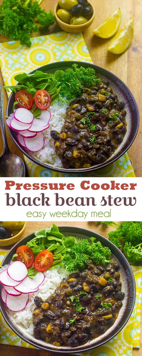 pressure cooker black bean stew
