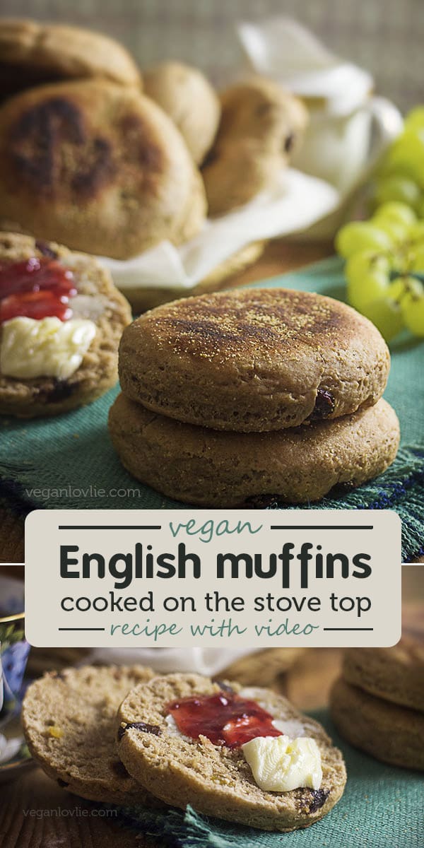 English Muffin Recipe with Cinnamon and Raisin - Vegan Recipe