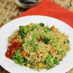 vegetable fried rice, eggless, low-fat